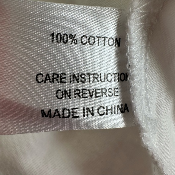 Coton Frais Long White Cotton Dress, Asymmetrical Hemline, Size M - Picture 6 of 10